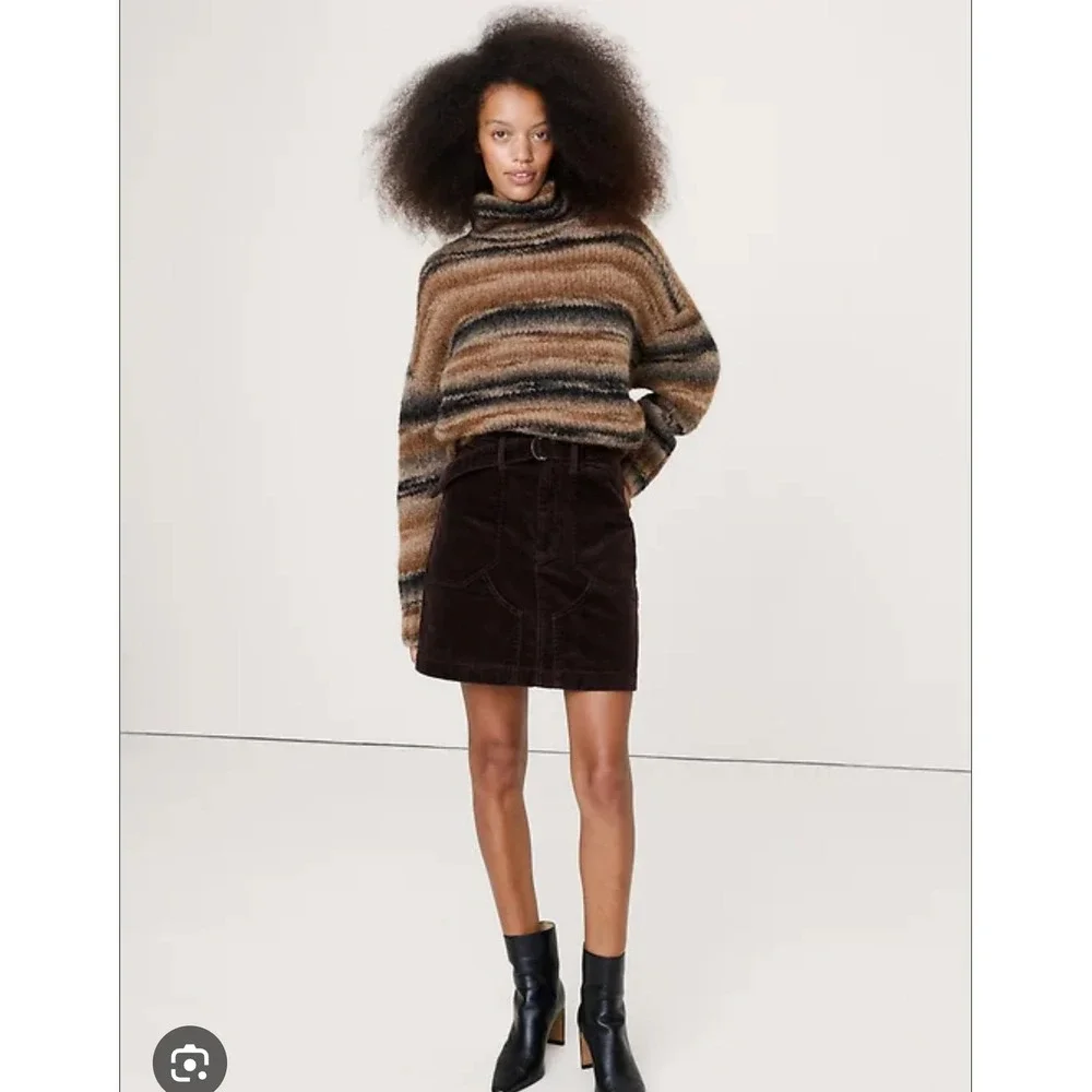 Banana‎ Republic Corduroy Belted Mini Skirt Size 2 NEW Brown MSRP $100 Casual